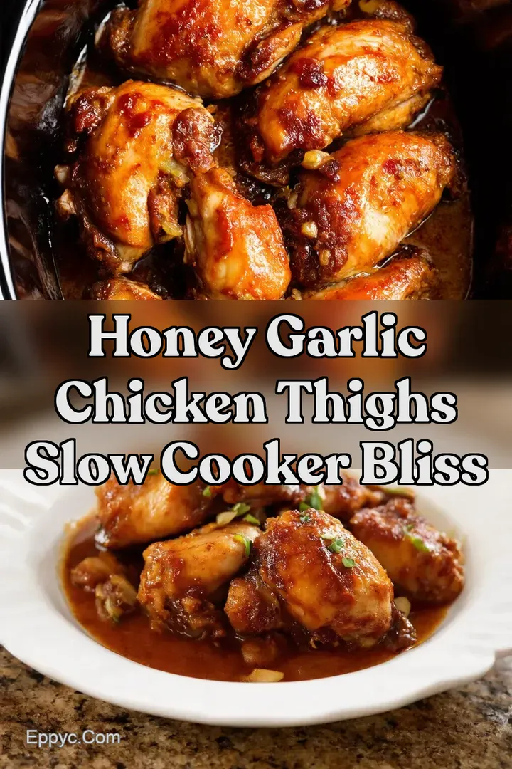 Honey Garlic Chicken Thighs Slow Cooker Bliss