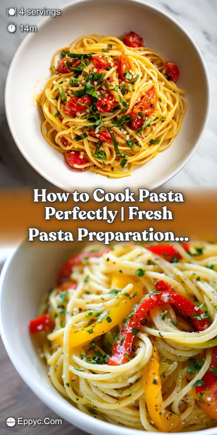 Close-up of tender pasta strands coated in a rustic tomato sauce, with flecks of herbs and a sheen of savory olive oil.