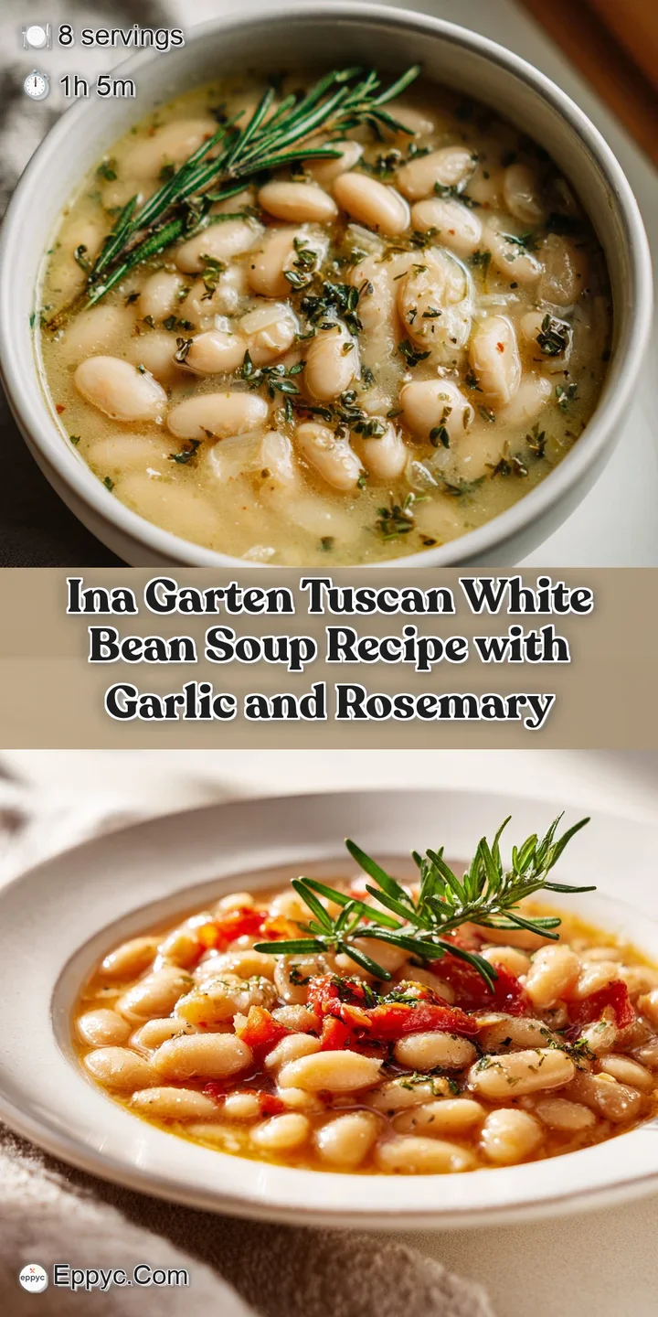 Close-up of creamy white bean soup with tender beans, vibrant green herbs, and a glossy sheen of olive oil.
