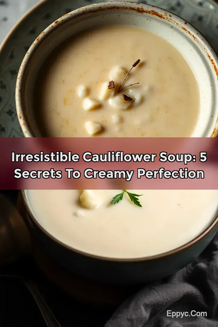 Irresistible Cauliflower Soup: 5 Secrets to Creamy Perfection