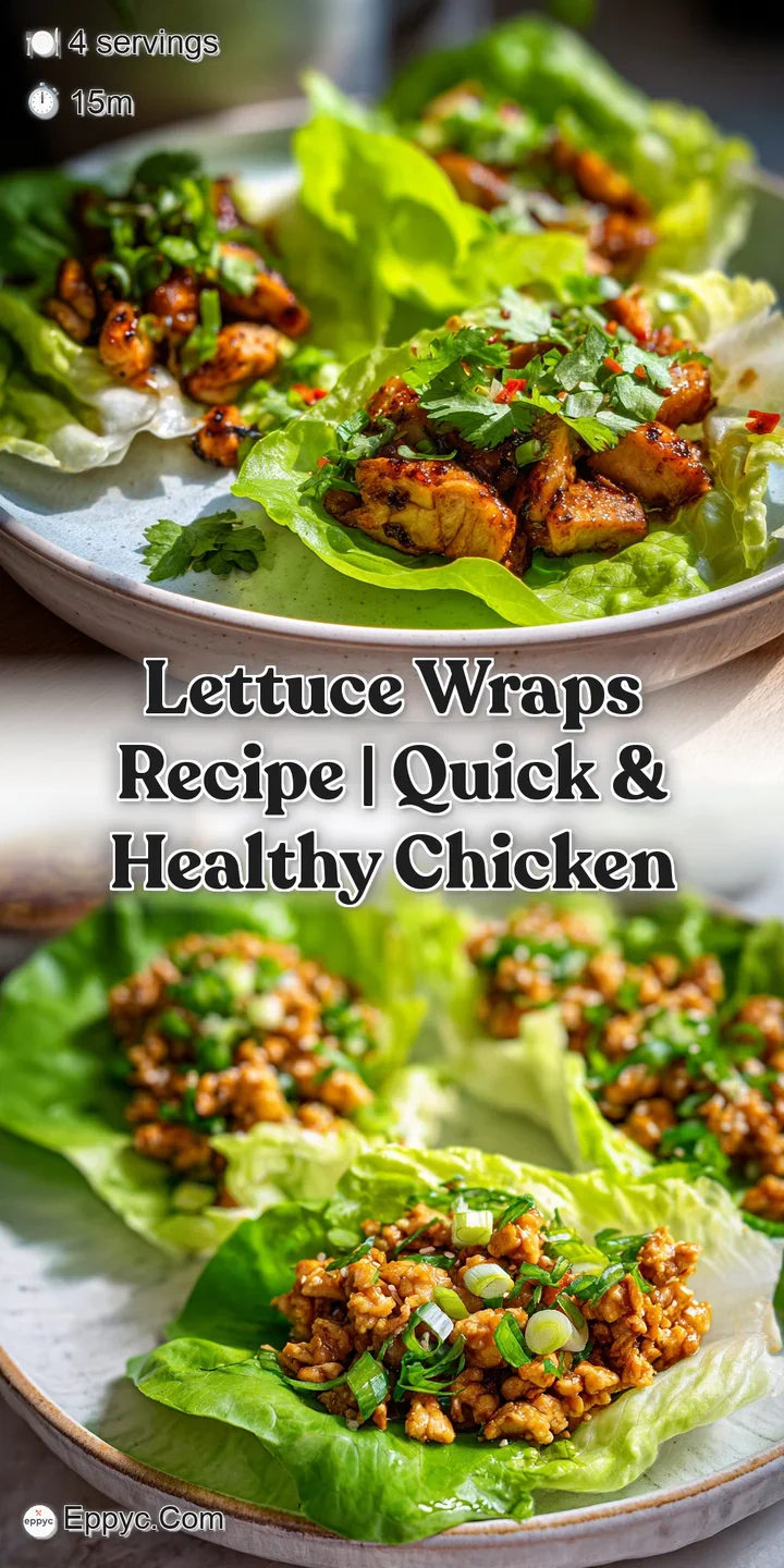 Close-up of a lettuce wrap showcasing tender meat, crisp vegetables, and a tempting sauce, highlighting fresh, flavorful i...