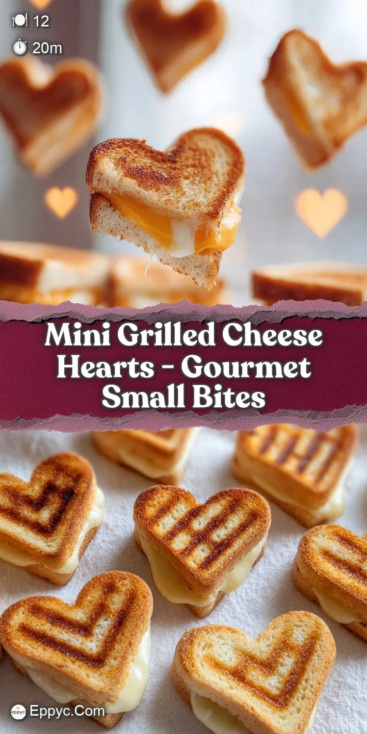 Close-up of a perfectly grilled mini heart, showcasing the crispy bread and the molten, stringy cheese within.