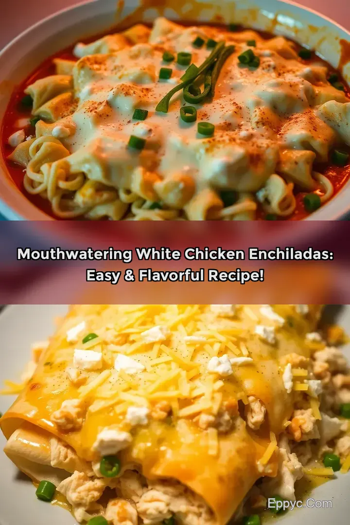 Mouthwatering White Chicken Enchiladas: Easy & Flavorful Recipe!