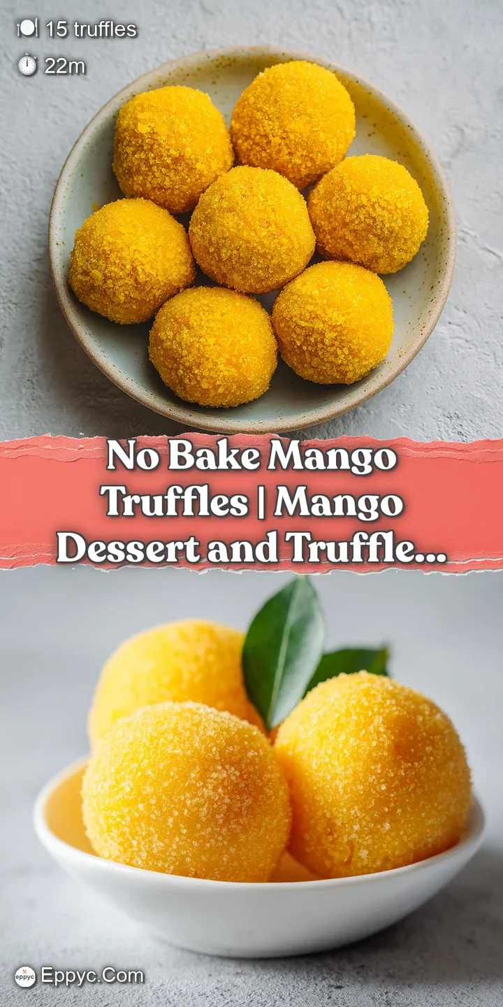 Close-up of a glistening, pale yellow mango truffle, its soft texture visible beneath a light dusting of coconut.