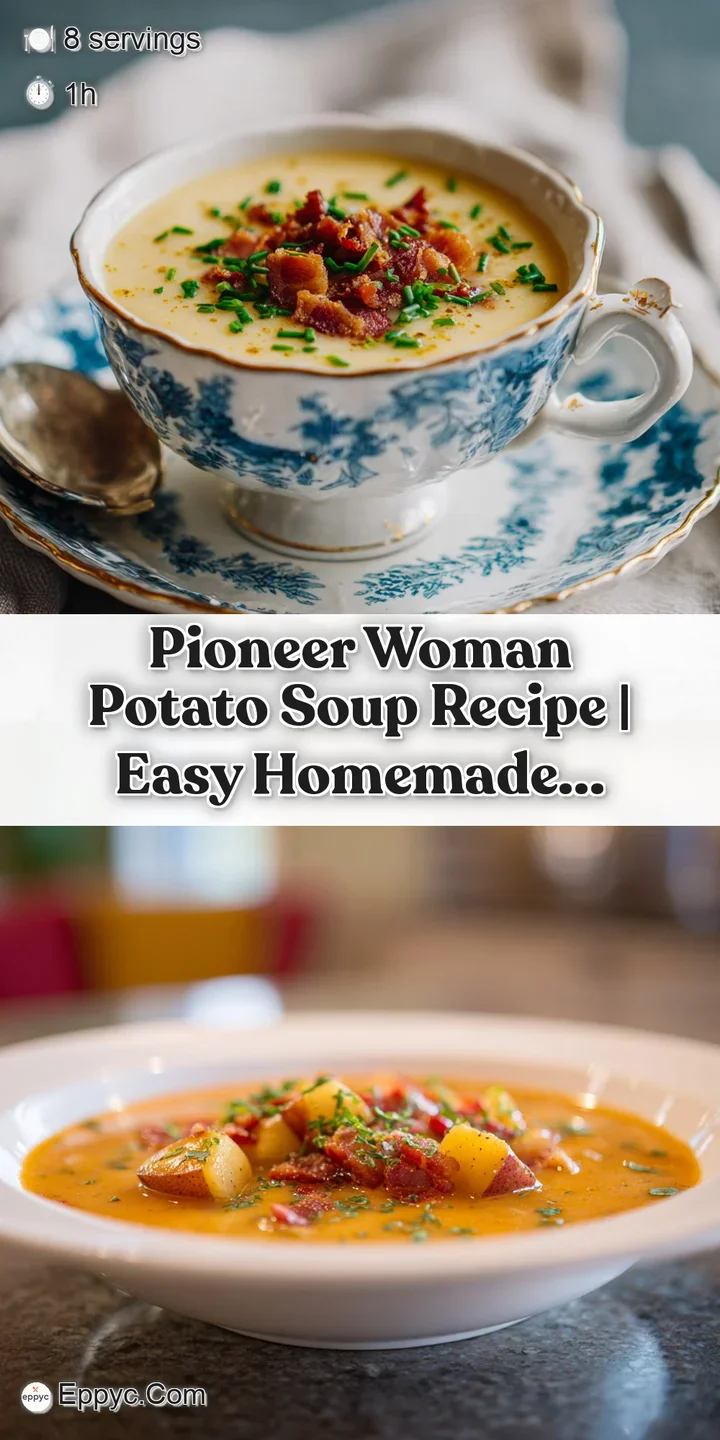 Close-up of a steaming bowl of chunky potato soup, showing tender potato chunks and rich broth.