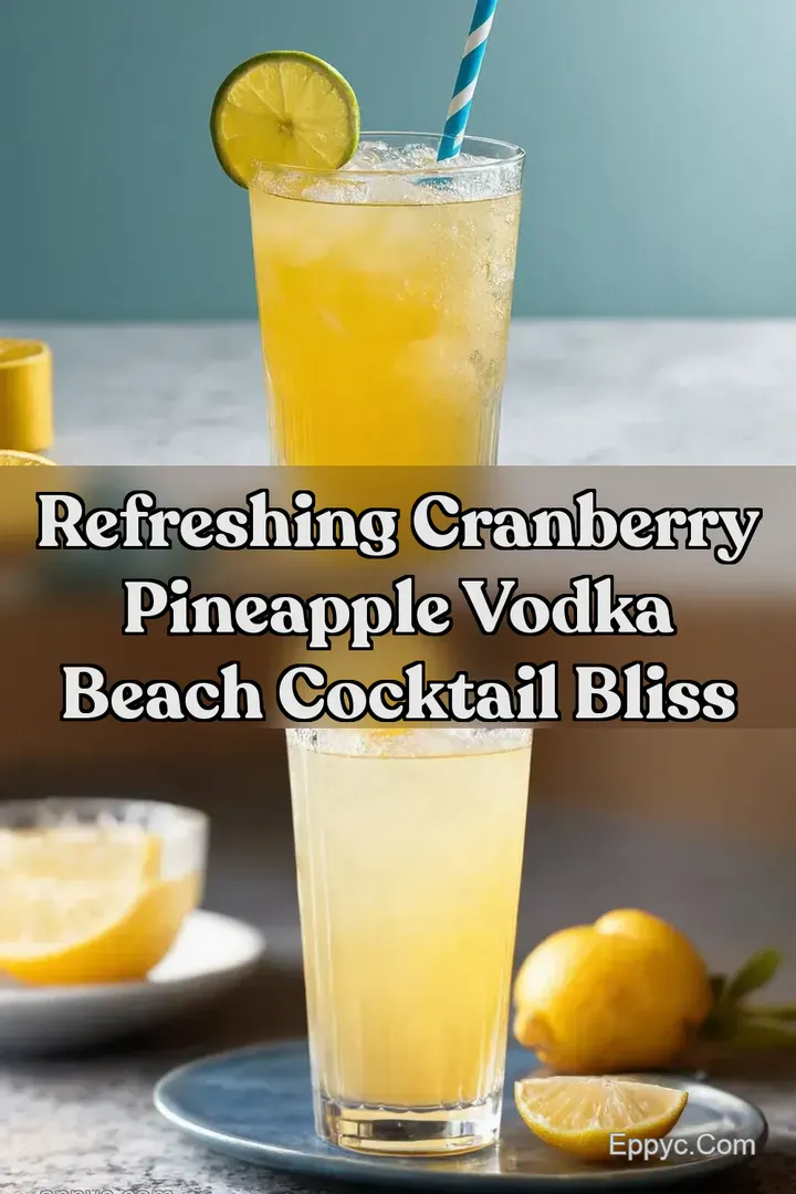 Refreshing Cranberry Pineapple Vodka Beach Cocktail Bliss
