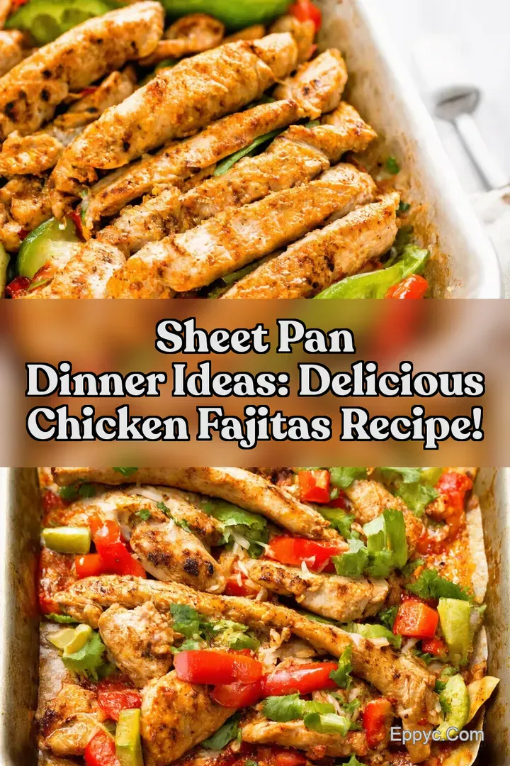 Sheet Pan Dinner Ideas: Delicious Chicken Fajitas Recipe! : PIN FOR LATER Sheet Pan Dinner Ideas: Delicious Chicken Fajitas Recipe!