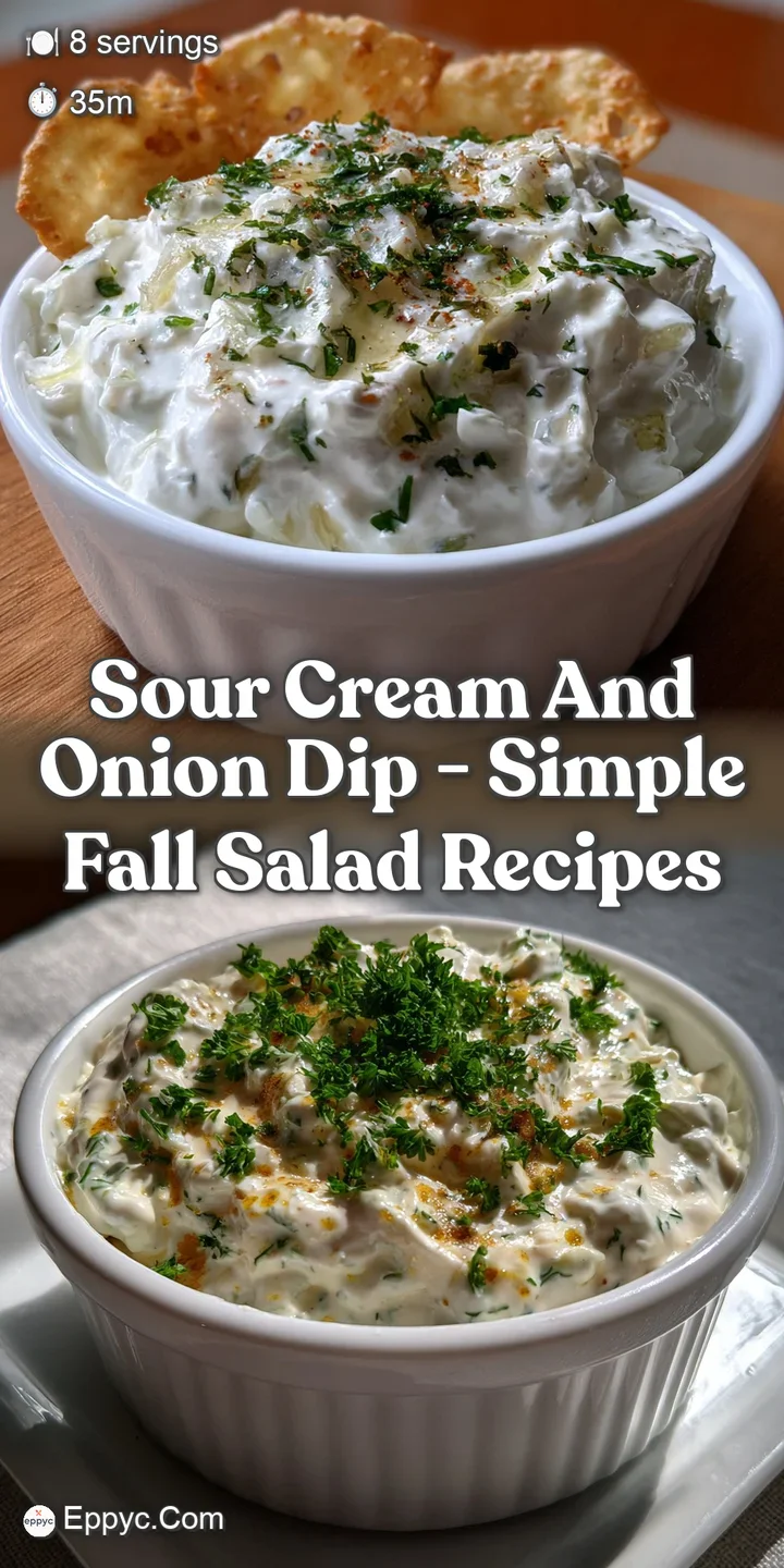 Close-up of a thick, creamy dip, a swirl of sour cream with vibrant green onion and herbs, enticing with its texture and f...
