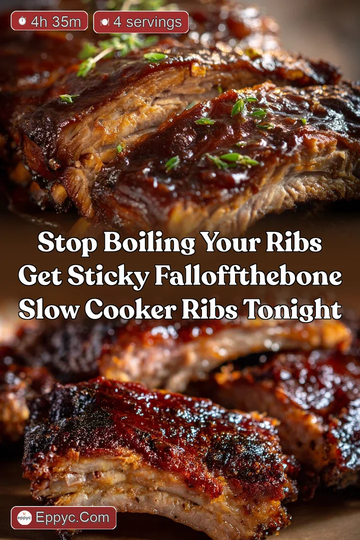 Stop Boiling Your Ribs Get Sticky FallOffTheBone Slow Cooker Ribs Tonight