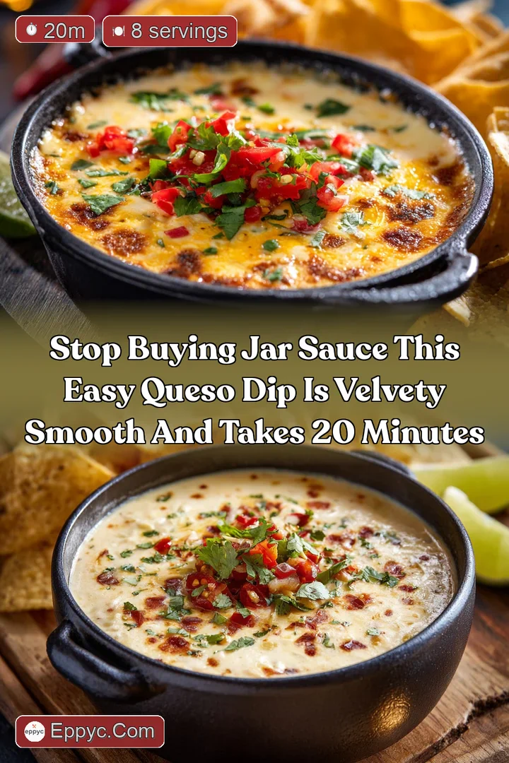 Stop buying jar sauce This Easy Queso Dip is velvety smooth and takes 20 minutes