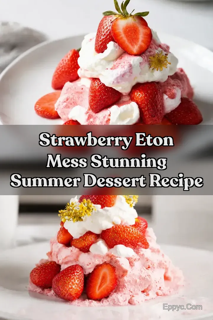 Strawberry Eton Mess Stunning Summer Dessert Recipe : PIN FOR LATER Strawberry Eton Mess Stunning Summer Dessert Recipe