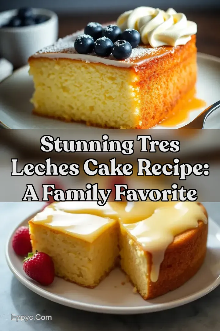 Stunning Tres Leches Cake Recipe: A Family Favorite : PIN FOR LATER Stunning Tres Leches Cake Recipe: A Family Favorite