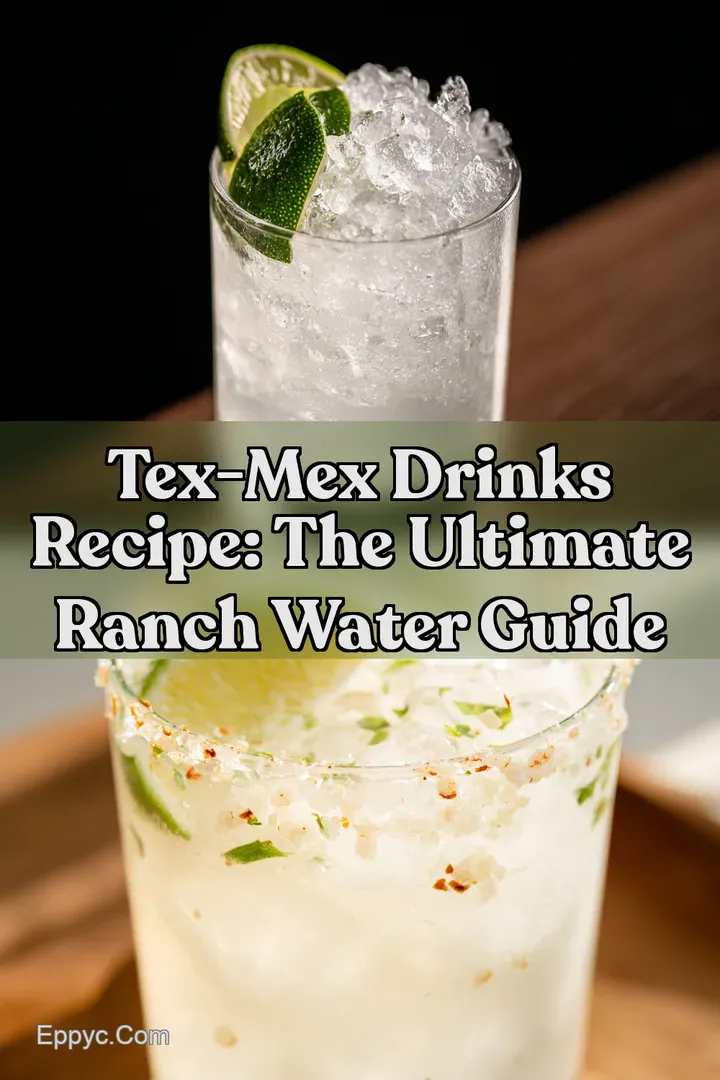 Tex-Mex Drinks Recipe: The Ultimate Ranch Water Guide : PIN FOR LATER Tex-Mex Drinks Recipe: The Ultimate Ranch Water Guide