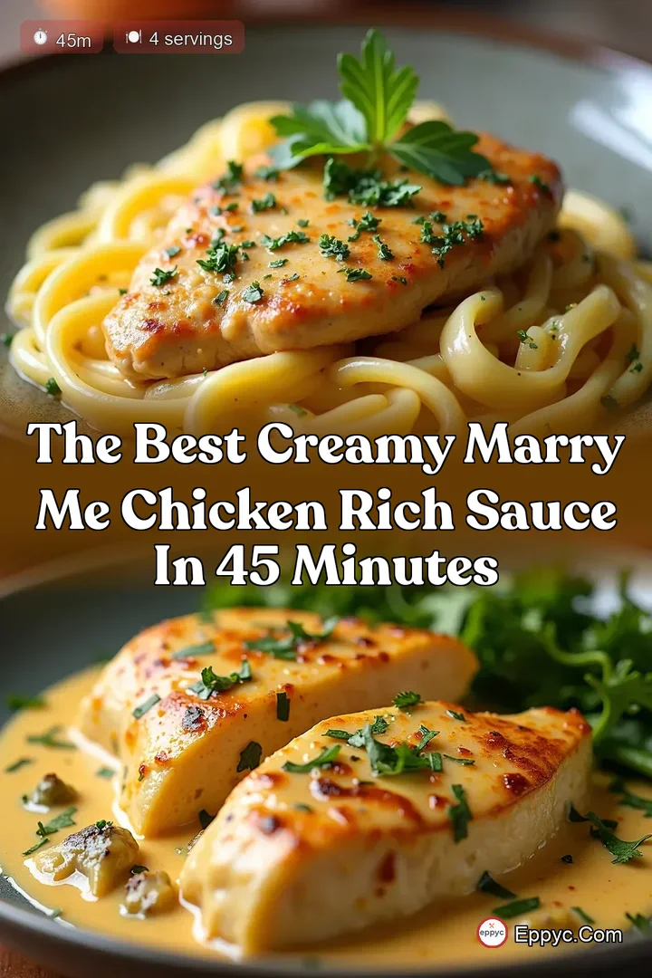 The Best Creamy Marry Me Chicken Rich Sauce in 45 Minutes