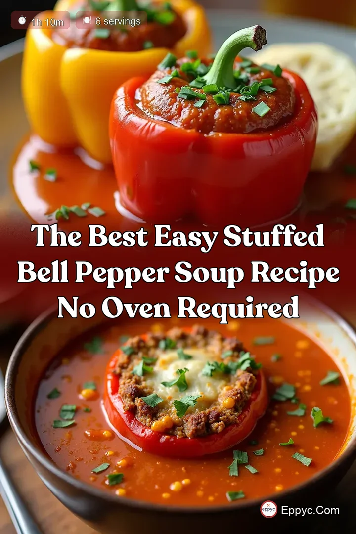 The Best Easy Stuffed Bell Pepper Soup Recipe No Oven Required
