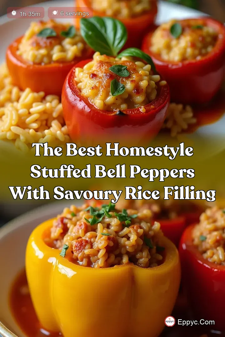 The Best Homestyle Stuffed Bell Peppers with Savoury Rice Filling