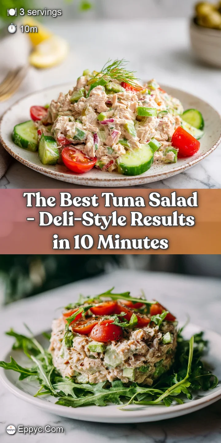 Close-up of creamy tuna salad, glistening with mayonnaise, studded with vibrant diced red onion.