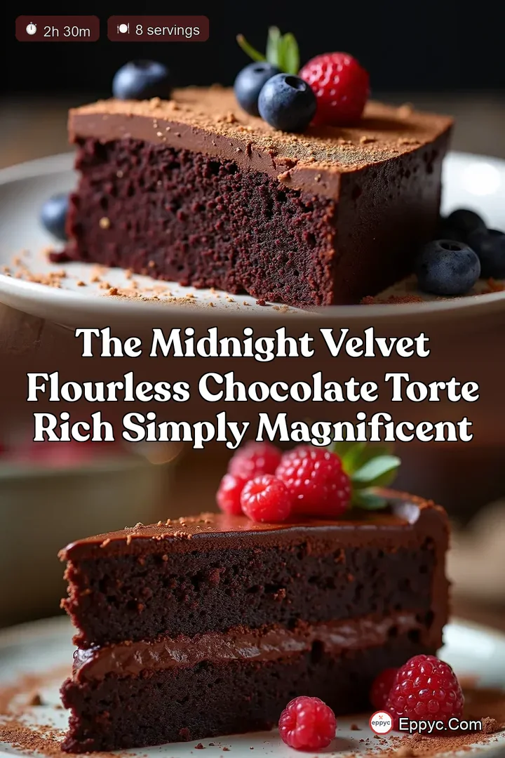 The Midnight Velvet Flourless Chocolate Torte Rich Simply Magnificent