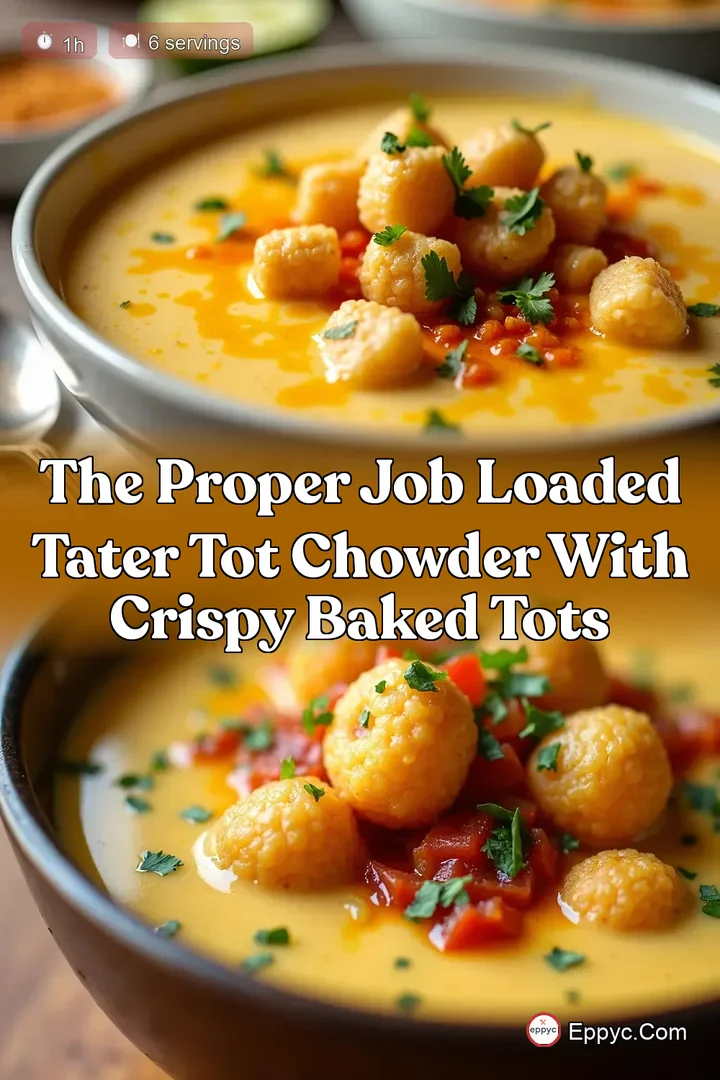 The Proper Job Loaded Tater Tot Chowder With Crispy Baked Tots