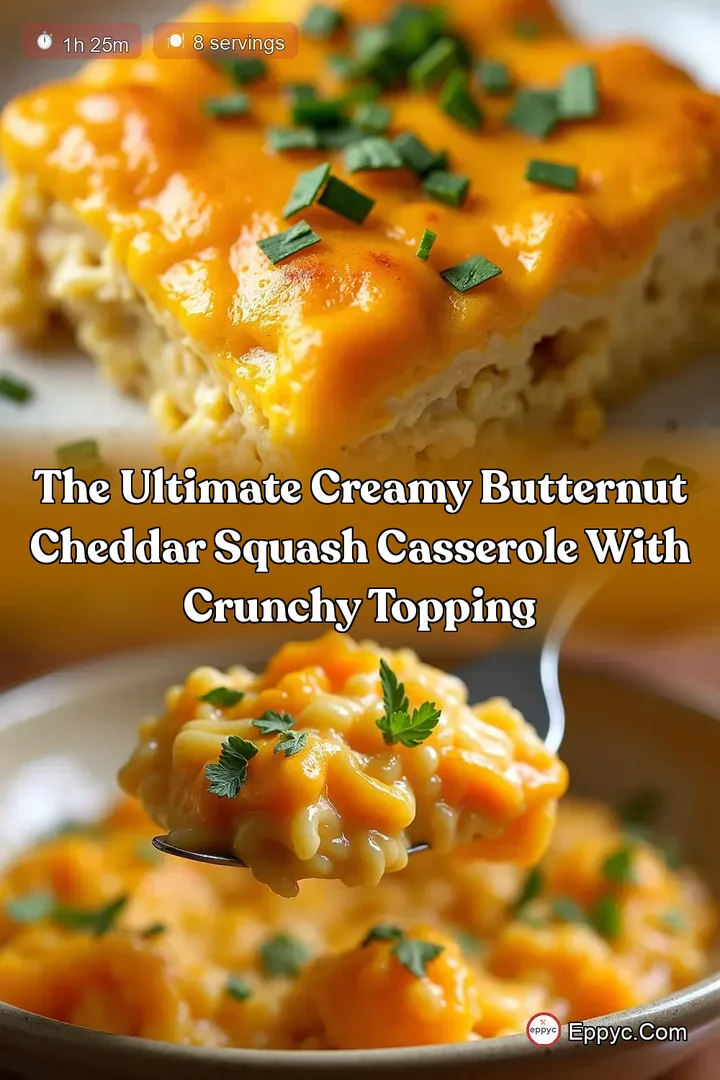 The Ultimate Creamy Butternut Cheddar Squash Casserole with Crunchy Topping