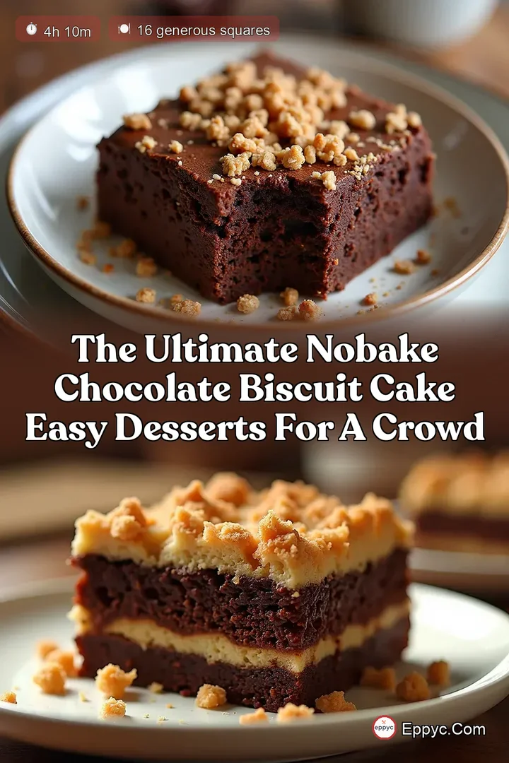 The Ultimate NoBake Chocolate Biscuit Cake Easy Desserts for a Crowd