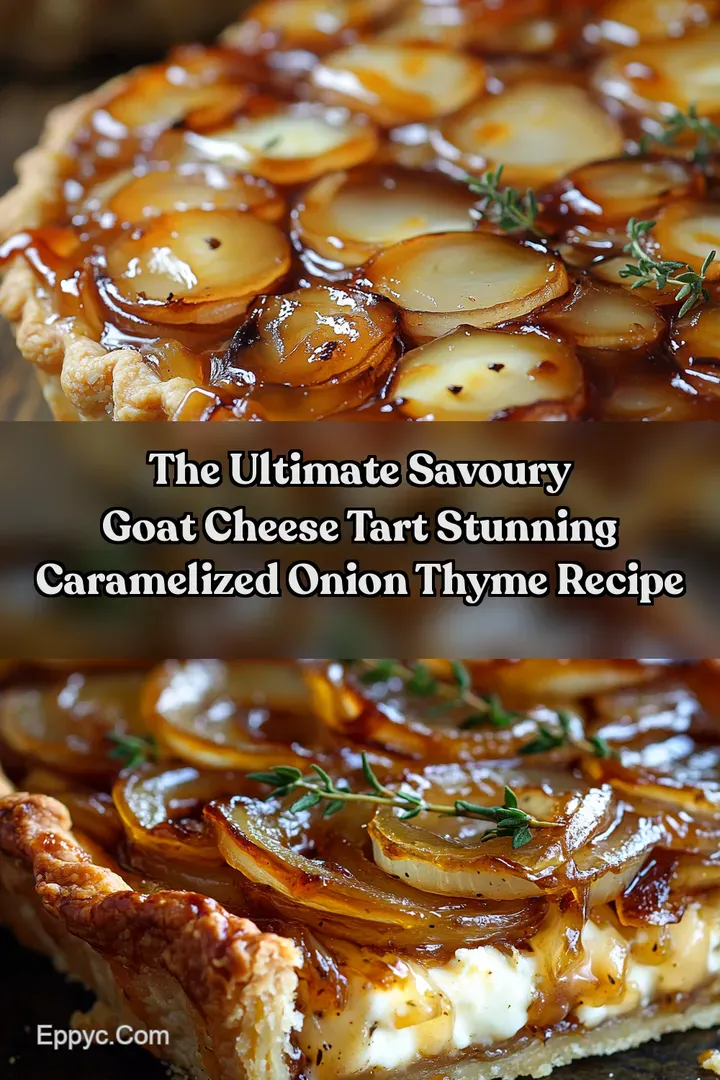 The Ultimate Savoury Goat Cheese Tart Stunning Caramelized Onion Thyme Recipe