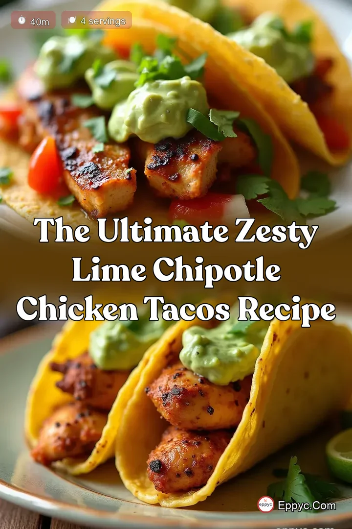 The Ultimate Zesty Lime Chipotle Chicken Tacos Recipe
