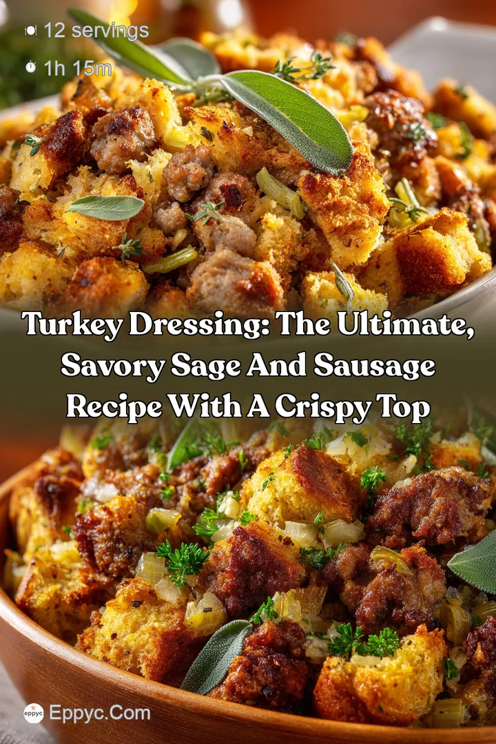 Turkey Dressing: The ultimate savory sage and sausage recipe with a crispy top