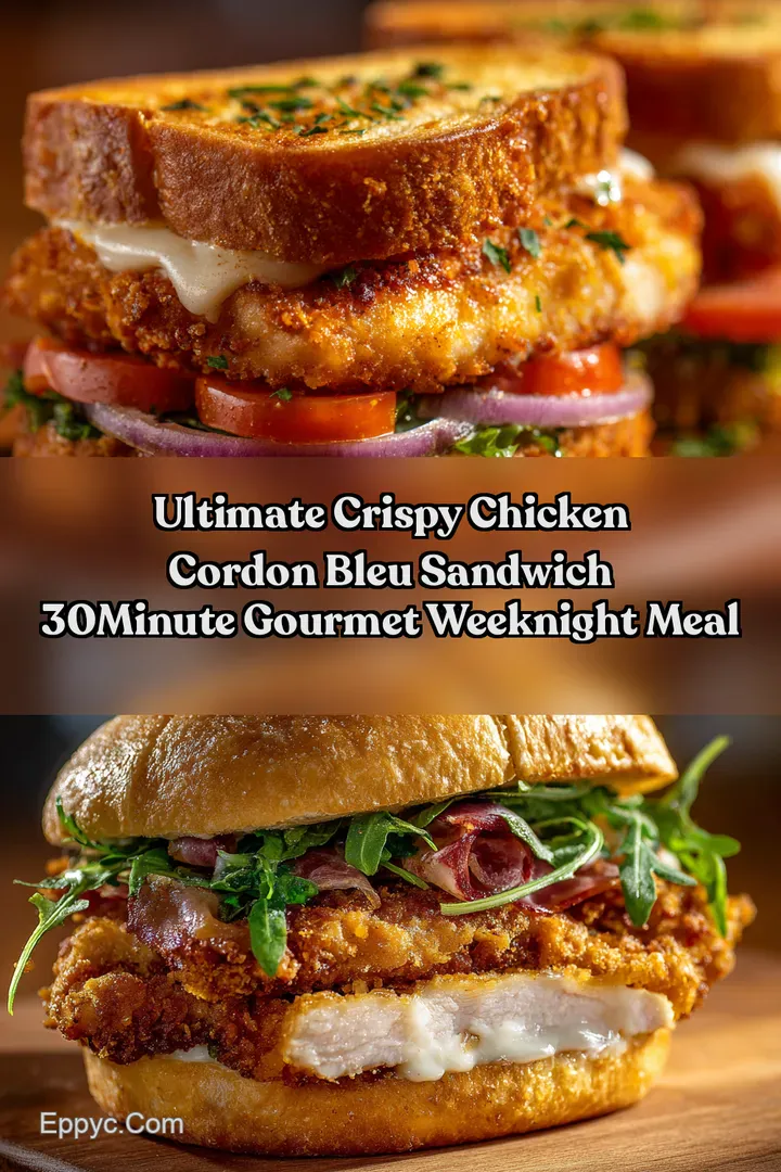 Ultimate Crispy Chicken Cordon Bleu Sandwich 30Minute Gourmet Weeknight Meal