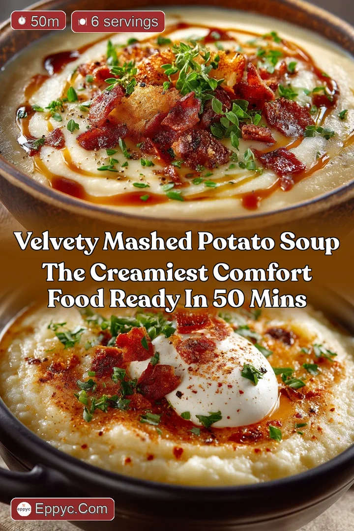Velvety Mashed Potato Soup The Creamiest Comfort Food Ready in 50 Mins