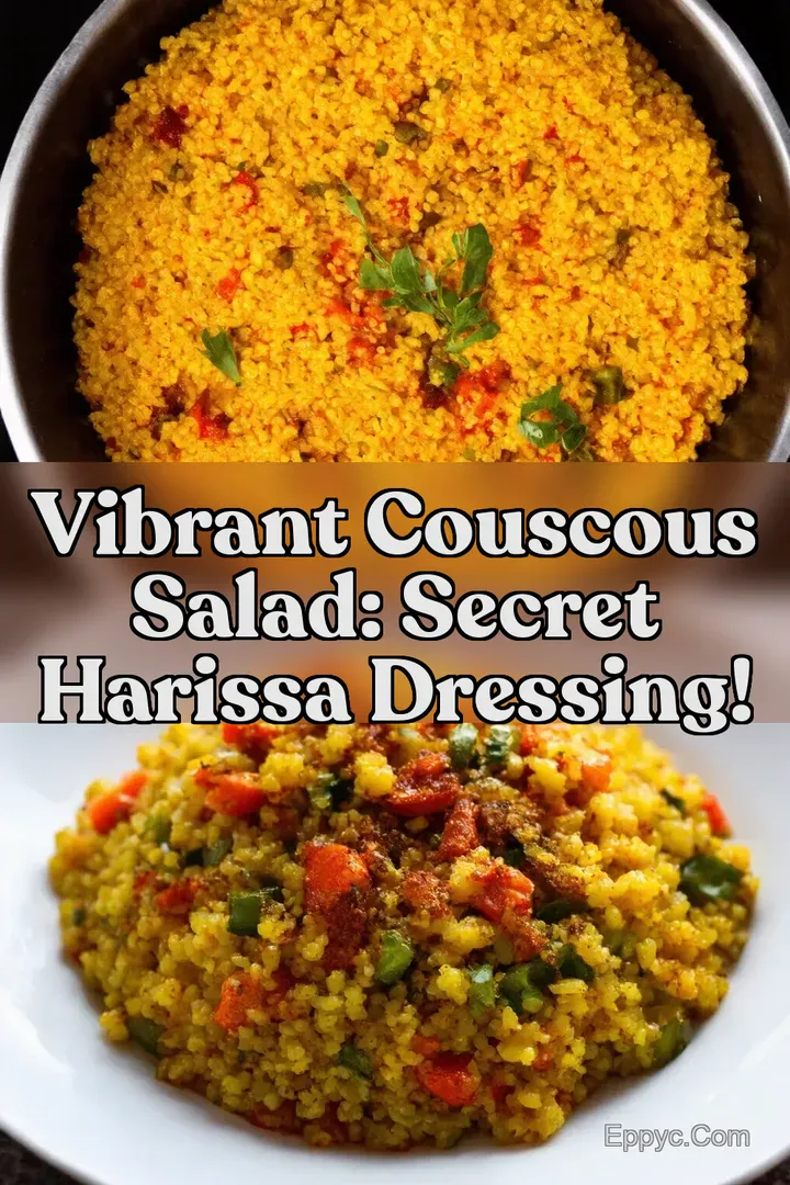 Vibrant Couscous Salad: Secret Harissa Dressing! : PIN FOR LATER Vibrant Couscous Salad: Secret Harissa Dressing!