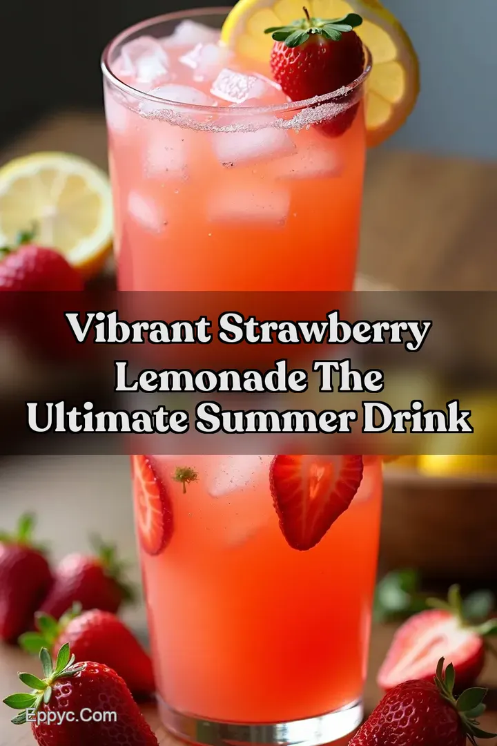 Vibrant Strawberry Lemonade The Ultimate Summer Drink