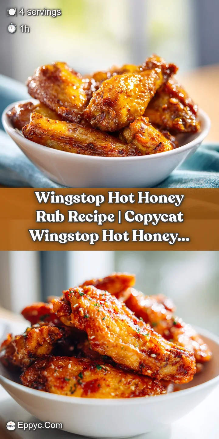 Close-up of a sticky, caramelized chicken wing with visible spice flecks, glistening with hot honey.