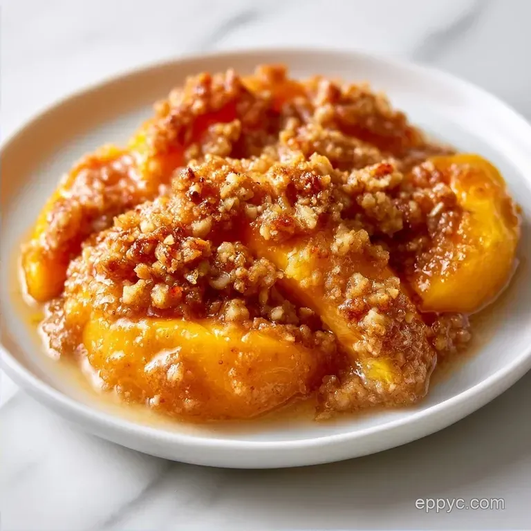 Almond Flour Peach Crumble: Nutty Crust