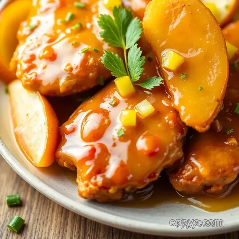 Apple and Honey-Glazed Chicken Tenders presentation