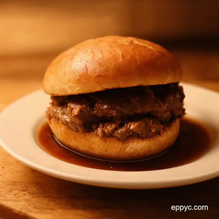 Au Just the Best French Dip Sandwiches presentation