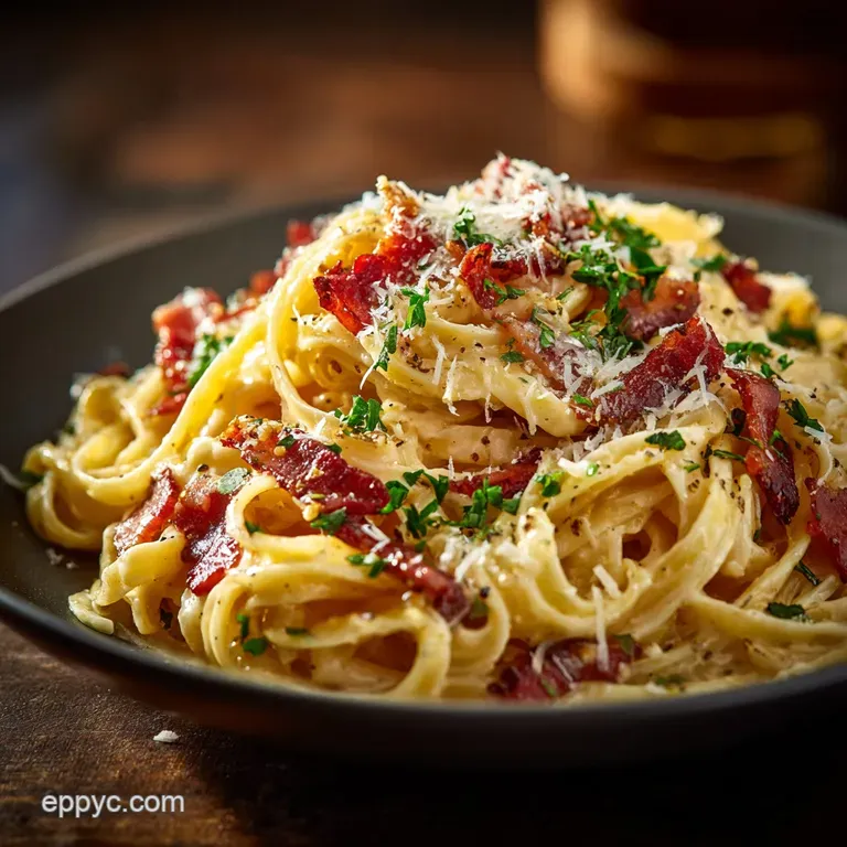 Carbonara Recipe the Real Deal Authentic Roman Pasta No Cream presentation