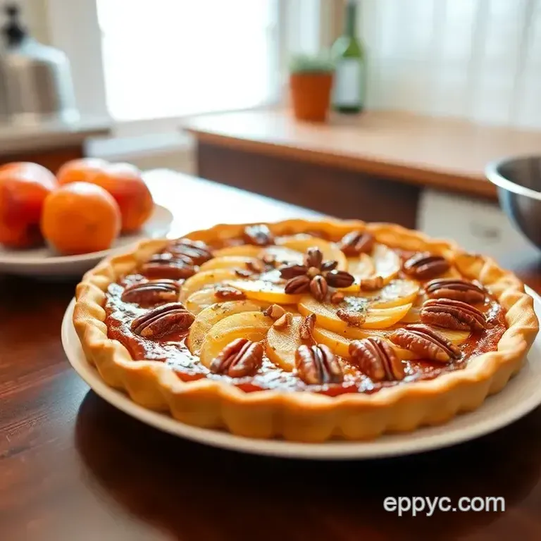 Bake Apple Danish Tart with Pecans