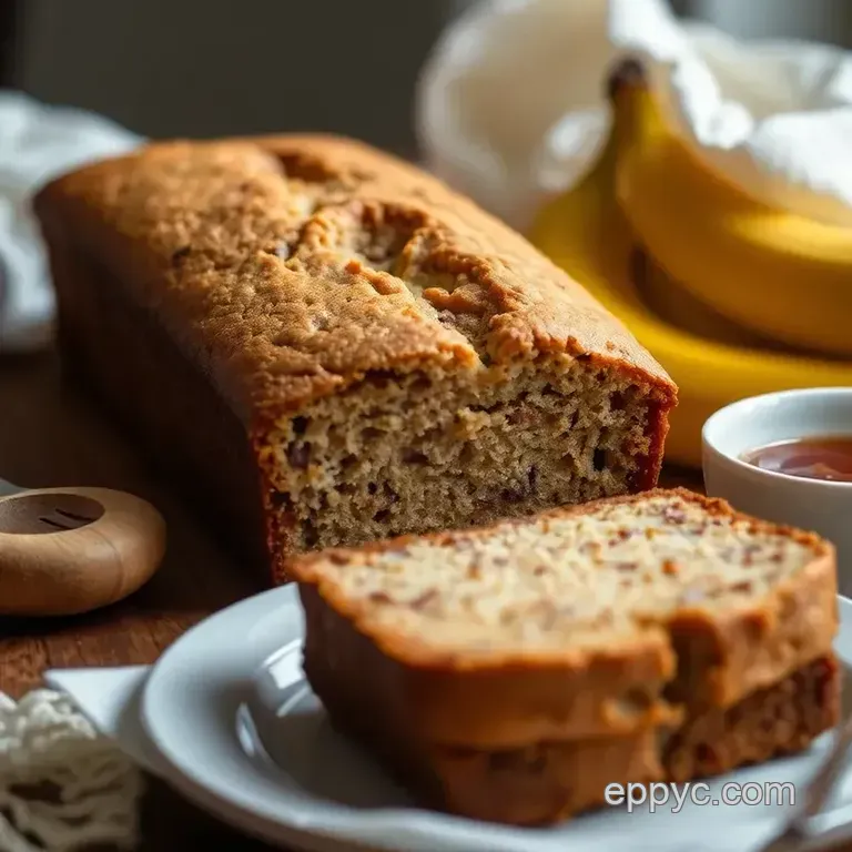 Moist & Flavorful Banana Bread presentation