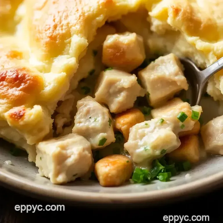 Bake Chicken Pot Pie in Popovers Delight presentation