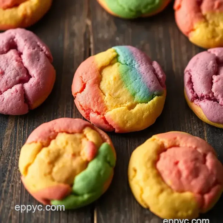 Rainbow Delight Cookies: Vibrant Colorful Fun presentation