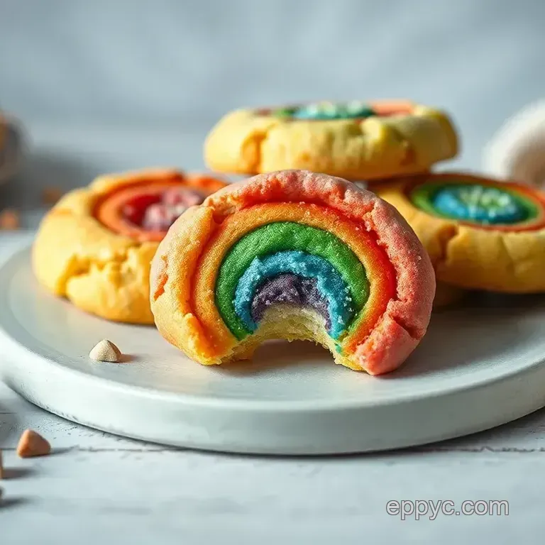 Rainbow Delight Cookies: Vibrant Colorful Fun