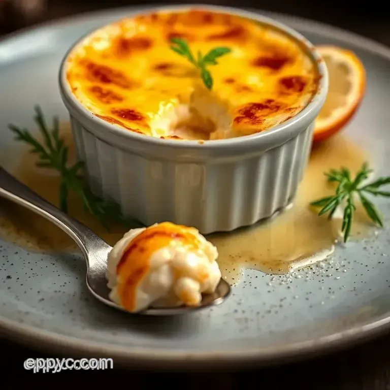 Bake Crab Brûlée - A Luxurious Seafood Indulgence presentation