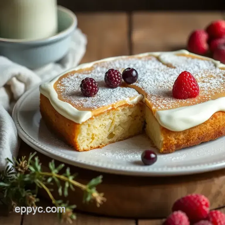 Moist & Delicious Bake Kefir Sheet Cake presentation