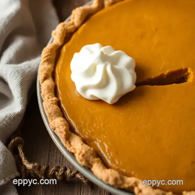 Spanish Pumpkin Pie with Warm Spices and a Flaky Crust presentation