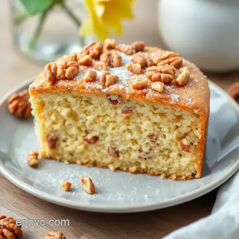 Swedish Walnut Delight Cake presentation