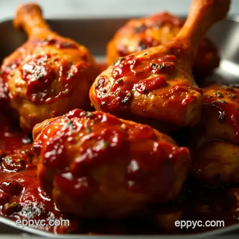 Baked Barbecue Chicken presentation