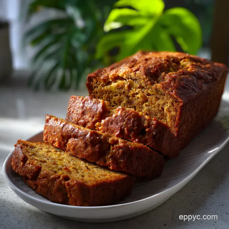 Easy One-Bowl Banana Pumpkin Bread presentation