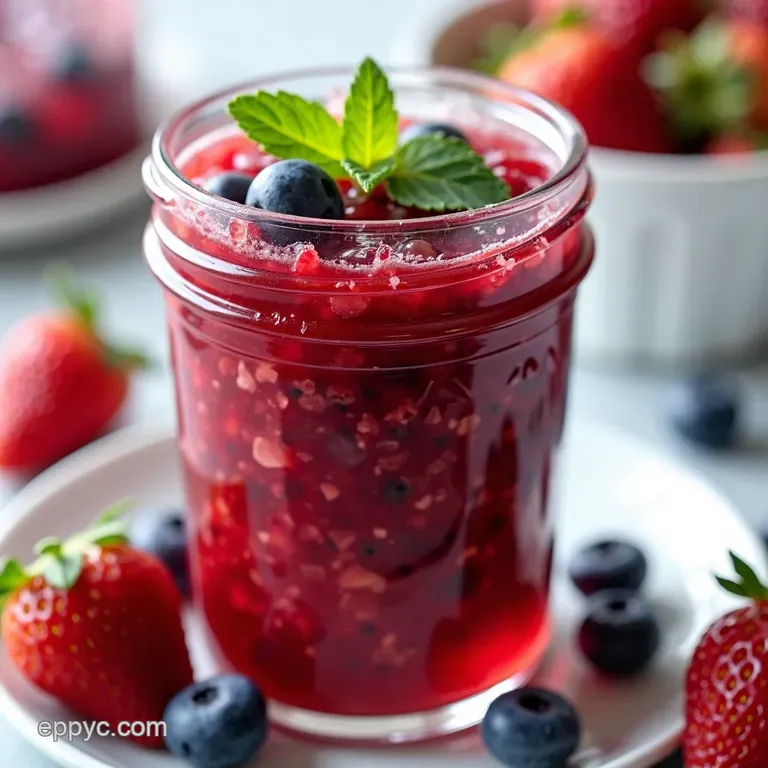 Berry Blast Freezer Jam NoCook Summer in a Jar