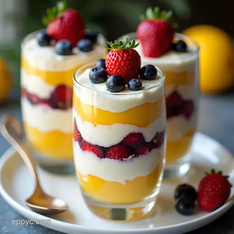 StarSpangled Summer Trifle Towers Layered Berry Lemon Curd Parfaits